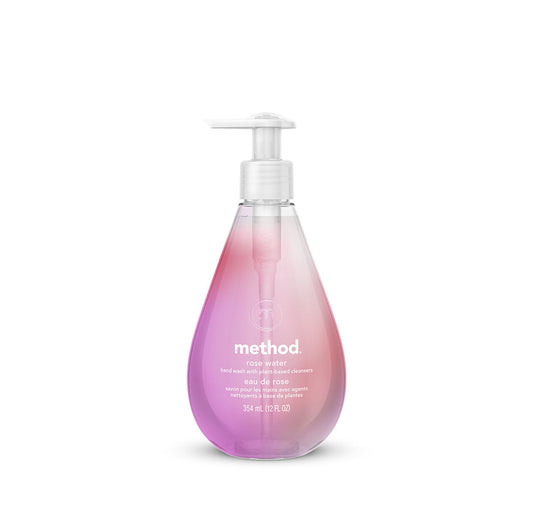 gel hand wash - rose water, 12 fl oz