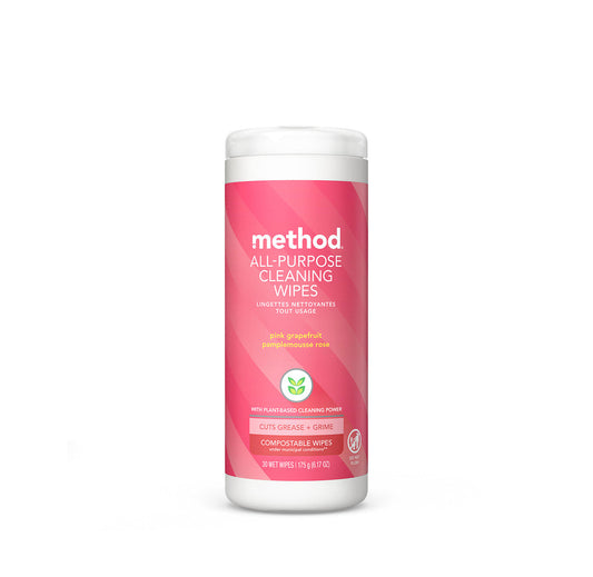 all-purpose cleaning wipes - pink grapefruit, 30 ct