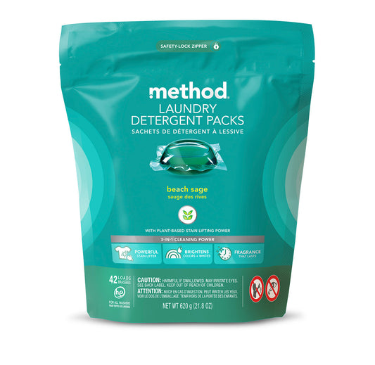 laundry detergent packs - beach sage, 42 ct