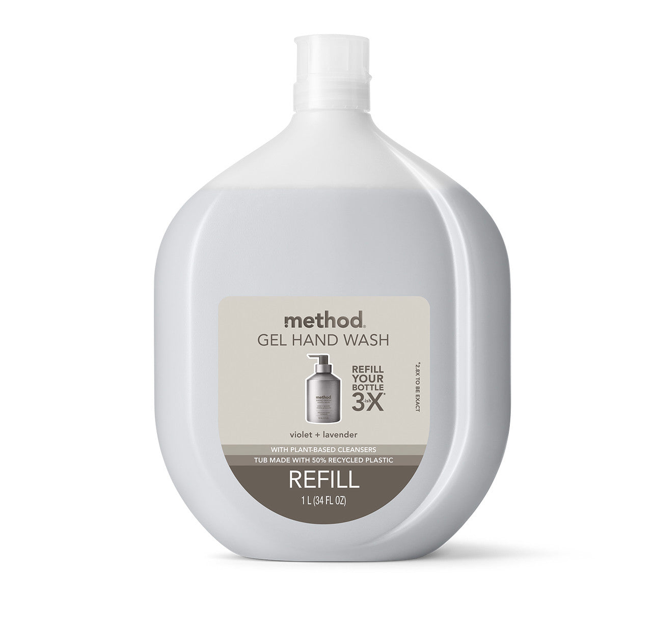 gel hand wash refill - violet + lavender, 34 fl oz