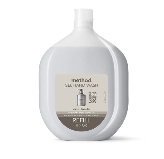 gel hand wash refill - violet + lavender, 34 fl oz