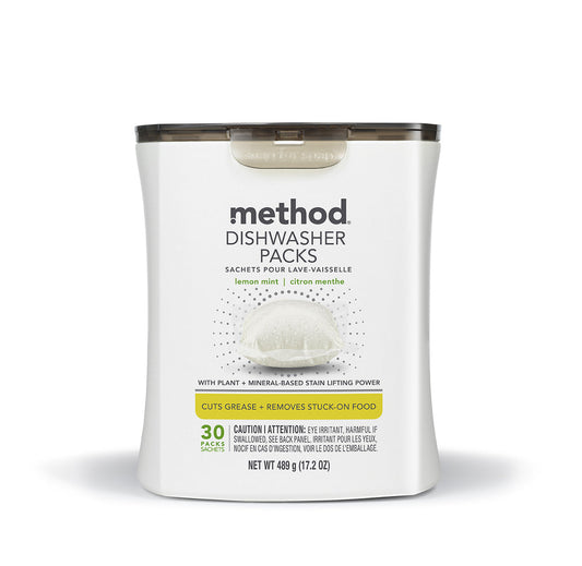 dishwasher packs - lemon mint, 30 ct